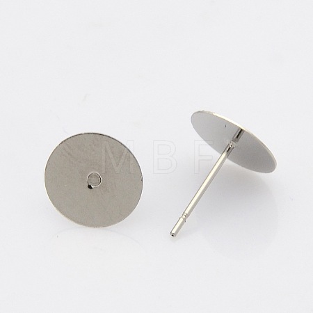 Tarnish Resistant 304 Stainless Steel Stud Earring Findings STAS-N019-17-10mm-1