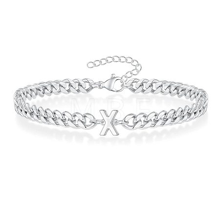 Letter 304 Stainless Steel Link Bracelets FS-WG7830E-48-1