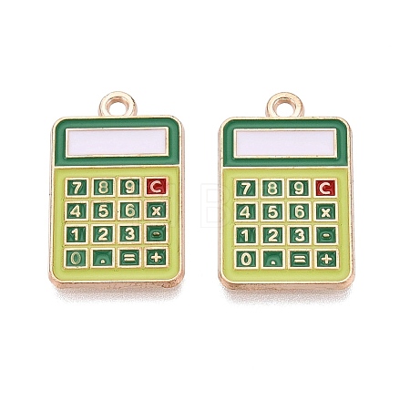 Alloy Enamel Pendants ENAM-Q004-01KCG-17-1