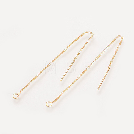 Brass Stud Earring Findings KK-S336-39G-1