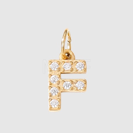 Stainless Steel Cubic Zirconia Pendants with Jump Rings FIND-PW0024-08F-1