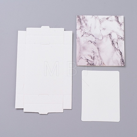 Kraft Paper Boxes and Necklace Jewelry Display Cards CON-L016-A07-1