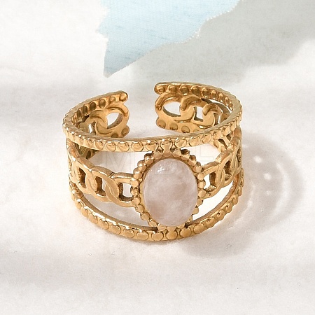 304 Stainless Steel Cuff Open Rings RJEW-F213-03G-09-1