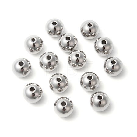 304 Stainless Steel Beads STAS-D052-8mm-P-1
