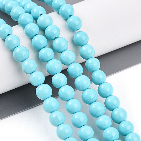 Synthetic Turquoise Beads Strands G-A255-A04-02B-1