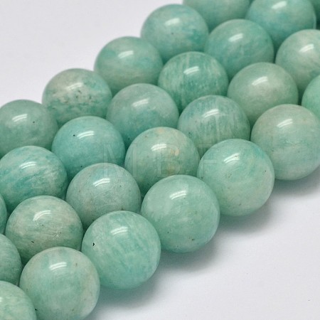 Natural Amazonite Beads Strands G-S333-6mm-022-1