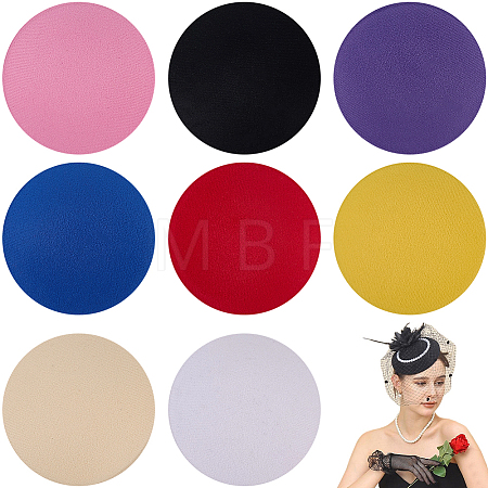 8Pcs 8 Colors EVA Fascinator Hat Base for Millinery AJEW-GF0010-93-1