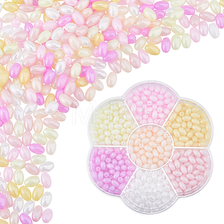 700Pcs 7 Colors Opaque Colours Luster Glass Seed Beads SEED-DC0001-25-1