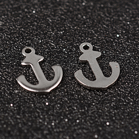 Non-Tarnish Anchor 304 Stainless Steel Charms X-STAS-M249-01-1