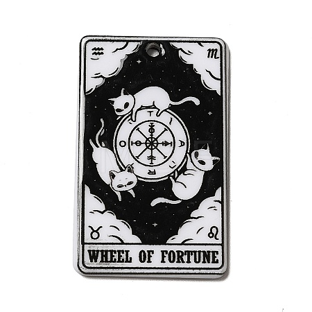 Tarot Theme Printed Acrylic Pendants MACR-G061-04Q-1