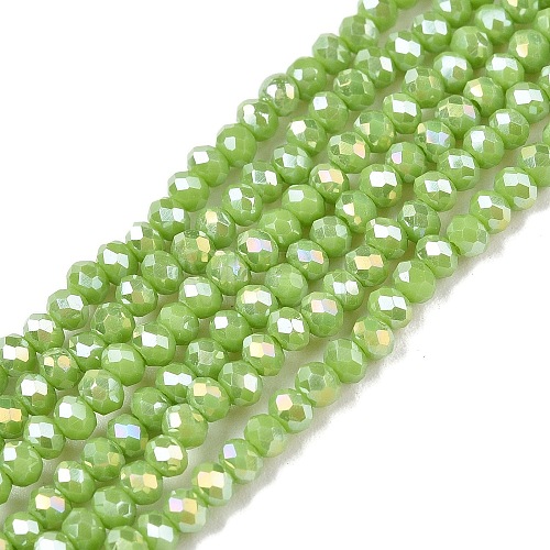 Electroplate Glass Beads Strands EGLA-A044-P1mm-B30-1