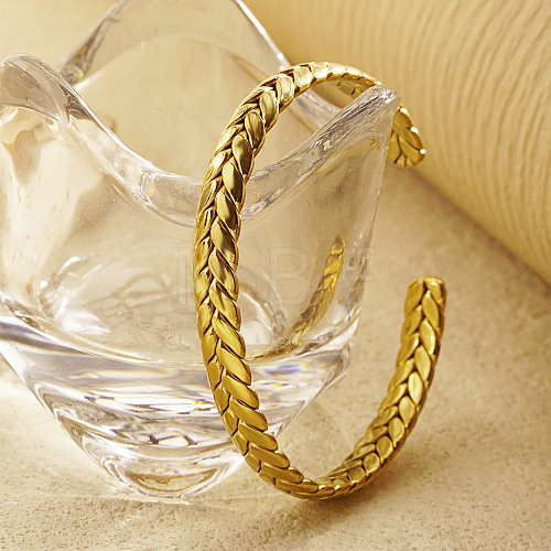 Classic Stainless Steel Wheat Bangles OM0709-1-1