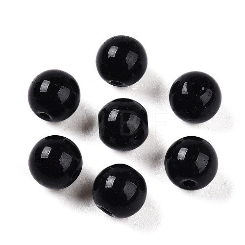 Opaque Solid Color Glass Beads GLAA-N007-8mm-A16-1