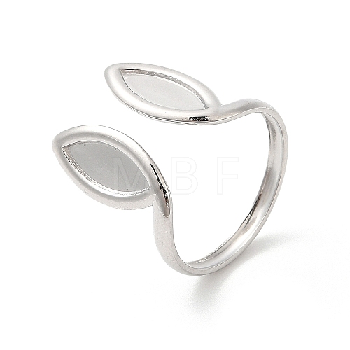 304 Stainless Steel Cuff Finger Rings RJEW-L107-004P-1