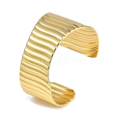 304 Stainless Steel Cuff Bangles for Women BJEW-Z077-04G-1