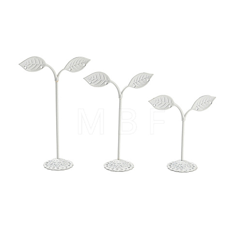 3 Sizes Bean Sprout Leaves Iron Earring Displays EDIS-E013-01B-1