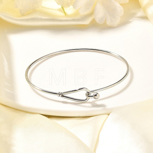 Tarnish Resistant 304 Stainless Steel Bangles STAS-S053-26-1