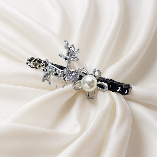 Alligator Hair Clips with Imitation Pearls PW-WG949BD-03-1