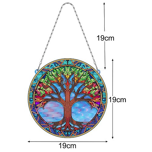 DIY Diamond Painting Hanging Pendants Decoraation Kits PW-WG8D040-04-1