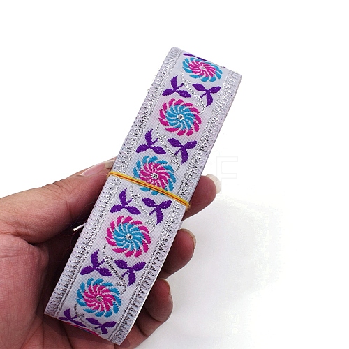 6.5M Ethnic Style Flat Embroidery Polyester Ribbons PW-WG60825-04-1