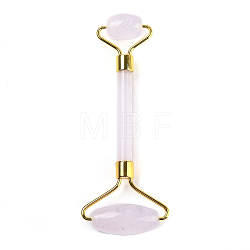 Cherry Quartz Glass Brass Face Massager MRMJ-G009-09G-1