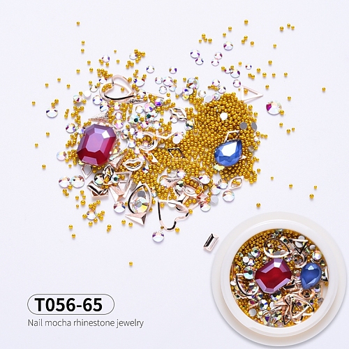 Rhinestone & Alloy Cabochons MRMJ-T056-65-1