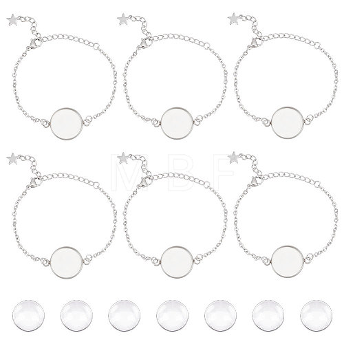 Unicraftale DIY Blank Dome Link Bracelet Making Kit DIY-UN0004-28-1