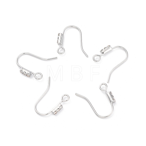 Brass Micro Pave Clear Cubic Zirconia Earring Hooks KK-Z084-10P-1