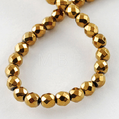 Non-magnetic Synthetic Hematite Beads Strands G-Q890-2mm-3-1