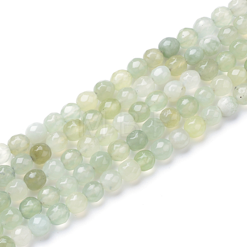 Natural New Jade Bead Strands G-R411-15-6mm-1