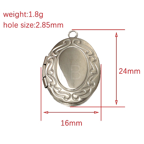 Stainless Steel Locket Pendants PW-WG2E111-04-1