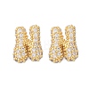 Brass Micro Pave Cubic Zirconia Stud Earrings EJEW-Z091-04G-N-2