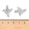 Brass Micro Pave Clear Cubic Zirconia Pendants KK-G533-07E-P-3