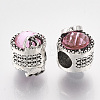 Antique Silver Plated Alloy European Beads MPDL-S067-13-2