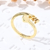 Brass Cuff Rings for Women RJEW-U044-M-1