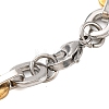 304 Stainless Steel Oval Link Chain Bracelets BJEW-B078-116GP-3