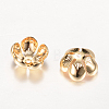 5-Petal Brass Bead Caps X-KK-R037-54KC-2