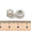 Brass Micro Pave Cubic Zirconia European Beads KK-P297-01P-01-2