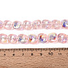 Electroplate Transparent Glass Beads Strands EGLA-N057-02A-05-4