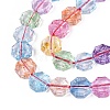 Transparent Crackle Glass Beads Strands GLAA-Q108-03A-M-3