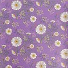 Daisy Flower Printed PVC Leather Fabric Sheets DIY-WH0158-61B-11-2