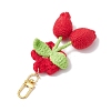 Handmade Crochet Cotton Cherry Flower Hanging Ornaments HJEW-JM02667-03-4