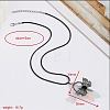 Bohemian Opalite Pointed Stainless Steel Dragonfly Pendant Black PU Leather Necklaces LW6425-7-2