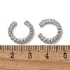 Brass Micro Pave Clear Cubic Zirconia Cuff Earrings X-EJEW-I249-14P-4