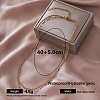 Vintage 304 Stainless Steel Paperclip Chain Curb Chain Necklaces for Women QF0700-5-1