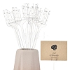 50Pcs Transparent Plastic Wire Name Card Clip Holder AJEW-YW0002-19B-2