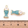Brass with Enamel Pendants KK-T073-38G-4