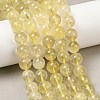 Natural Lemon Quartz(Heated)  Beads Strands G-P596-10mm-01-1