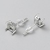 925 Sterling Silver Stud Earring Findings STER-WH0005-22-2