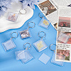   30Pcs Transparent Acrylic Photo Frame Keychain KEYC-PH0002-03-5